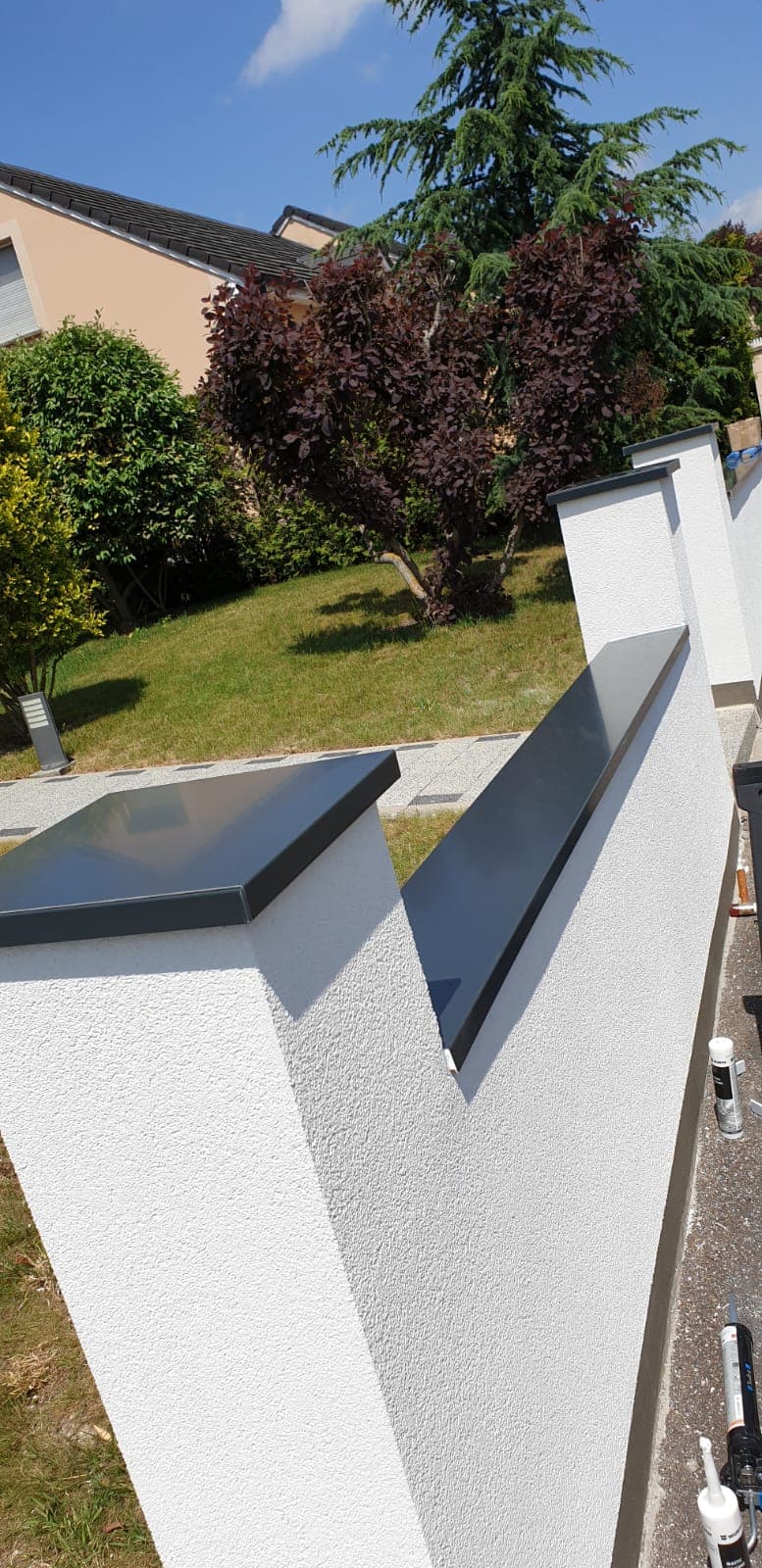 Couvertine alu sur mesure réalisé par Profiler Métallerie en Moselle