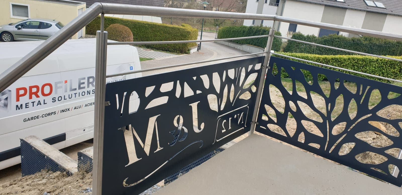 Garde-corps sur mesure réalisé par Profiler Métallerie en Moselle